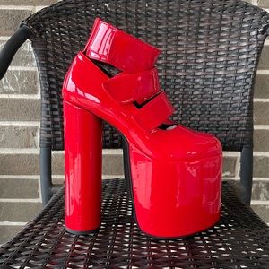 Mary Jane Platform Chunky Heels